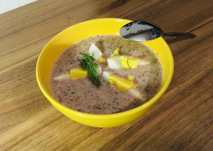 Kalte Rote-Bete-Gurkensuppe