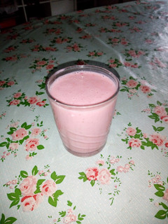 Una foto de Batido de fresa