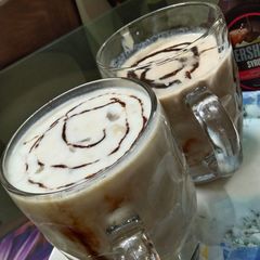 A picture of Banana & chiku (sapota) milk shake.