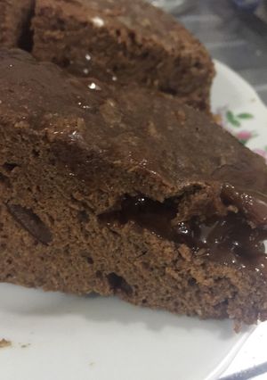 Una foto de Brownie en microondas