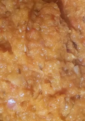 A picture of Tomato and onion Fried Chutney.