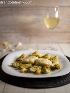 Una foto de Bacalao con alcachofas