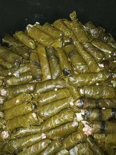 A picture of Stuffed Grape Leaves with Meat.
