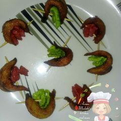 A picture of Fried plantain &Egg.