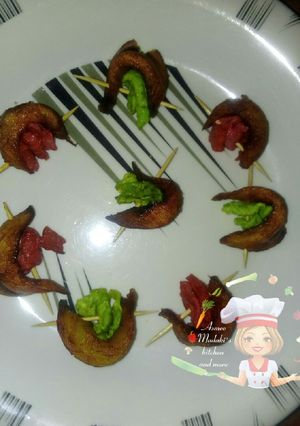 A picture of Fried plantain &Egg.