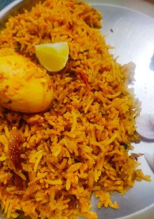 A picture of Egg Biryani.