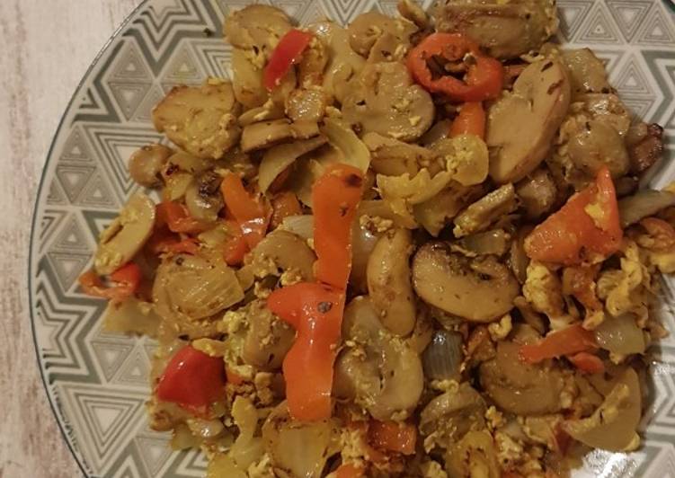 Revuelto de verduras a la cúrcuma