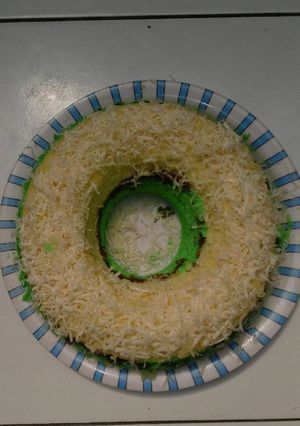 Foto resep Bolu pandan keju simpel