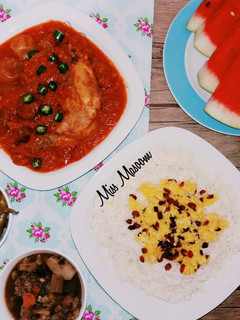 عکسی از دستور خورشت مرغ و آلو