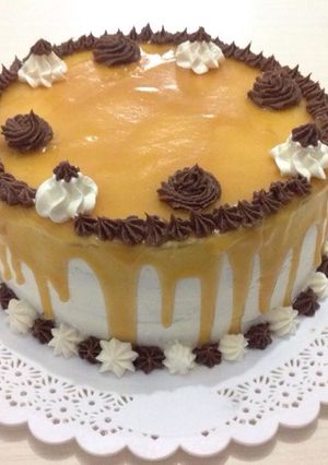 Una foto de Torta de Vainilla con Pulpa de Maracuyá