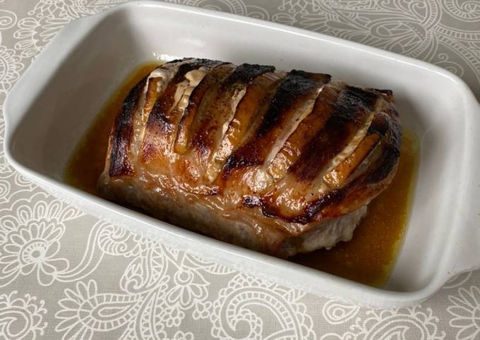 Lomo de cerdo asado con manzanas Receta de La cocina de Marlene- Cookpad