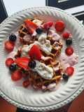 Waffles de camote