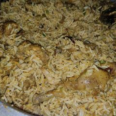 A picture of Chicken biryani.