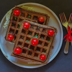 A picture of Cheesy Sandwich Waffle.