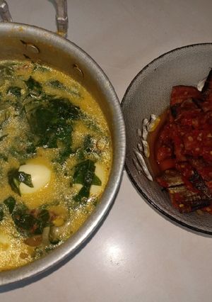 Foto resep Sayur daun singkong telor