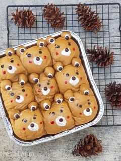 Foto resep 90.Roti Sobek Beruang Mocca Autolisis 💕😍🐻