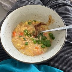 A picture of Instant pot Asian style corn soup.
