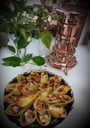 عکسی از دستور جامبو شلز خوشمزه