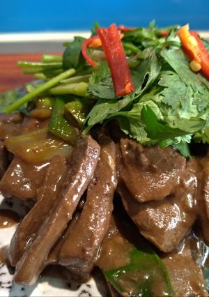 醬燒豬肝 的食譜成品照片