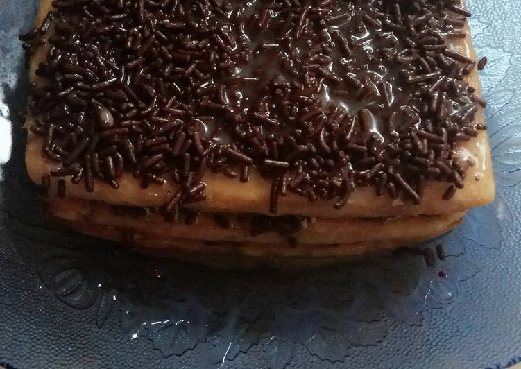 Cara Menyiapkan Tape panggang coklat susu, Bikin Ngiler