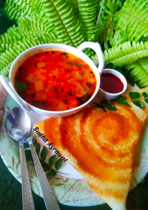 बटर मसाला डोसा विथ साम्बर (Butter masala dosa with samber recipe in hindi) रेसिपी मुख्य फोटो