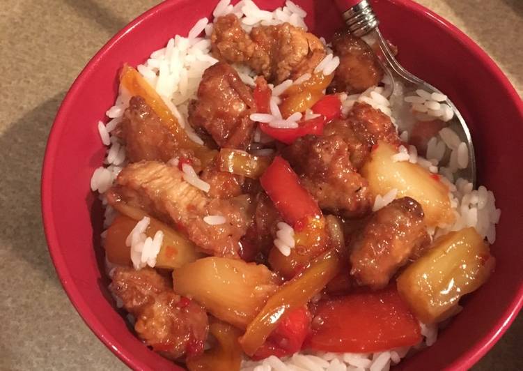 Step-by-Step Guide to Prepare Super Quick Homemade Sweet Chili Chicken Over Rice