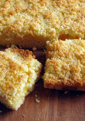 A picture of Lemon Curd & Coconut Slices.