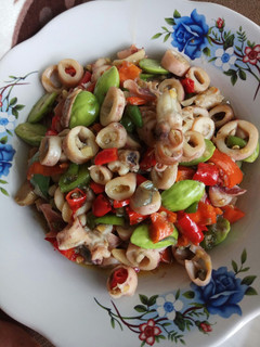 Foto resep Oseng cumi asin pete