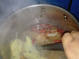 Papas con tallarines