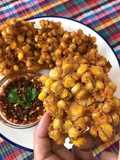 Sweet Corn Fritters with HomeMade Red Curry Paste Thai Style • Tod Mun Kao Paok |ThaiChef Food