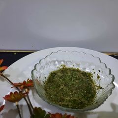 Mint chutney A picture of Mint chutney.