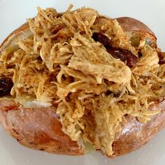 A picture of My Baked Jacket Potato with Coronation Chicken 😍.