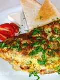 Омлет🍳 з морепродуктами у рисовій бумазі/Omelette with seafood in rice paper