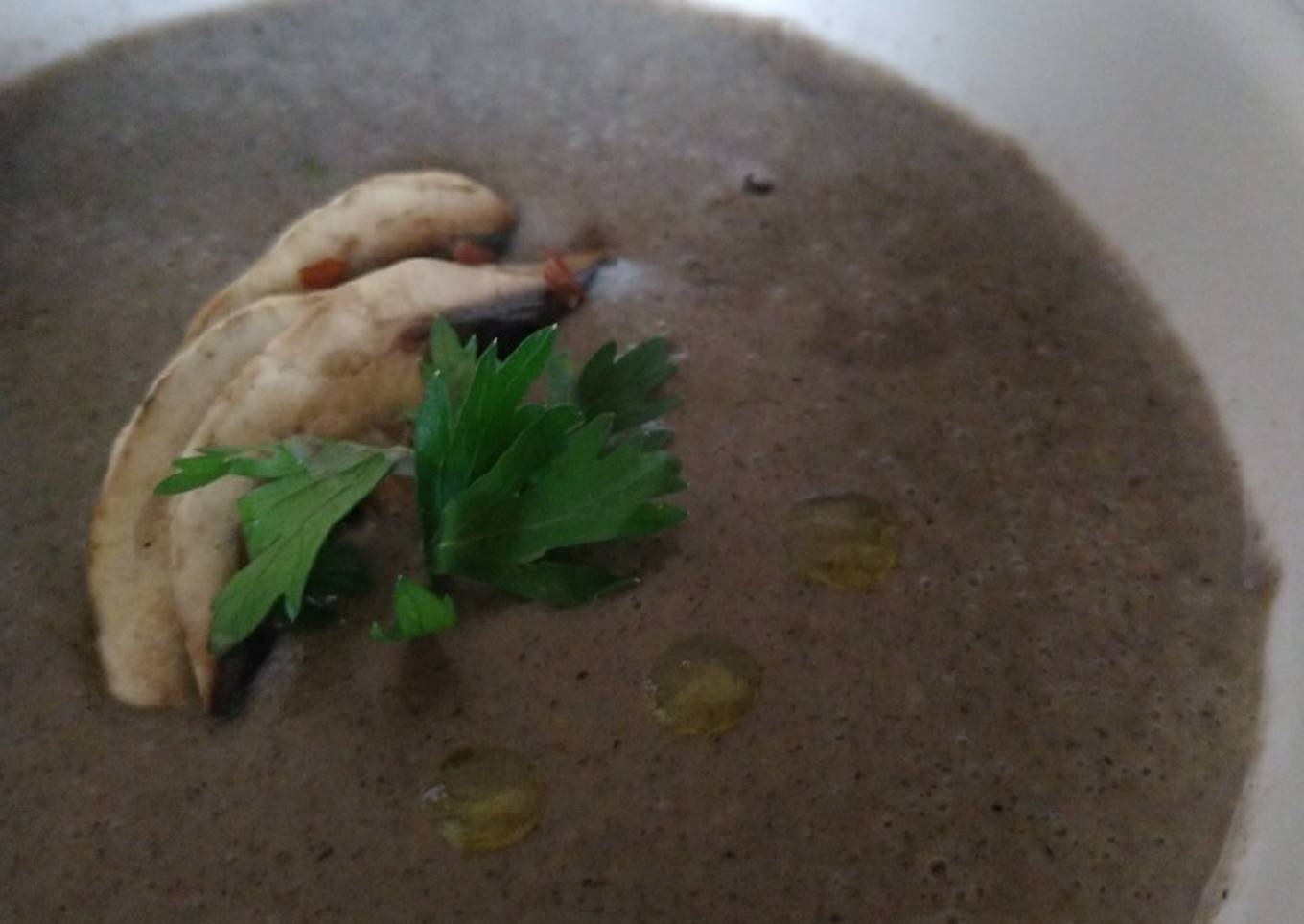 Crema de champiñones