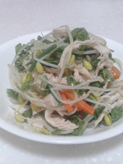 夏日涼拌菜-柚香雞絲時蔬 的食譜成品照片