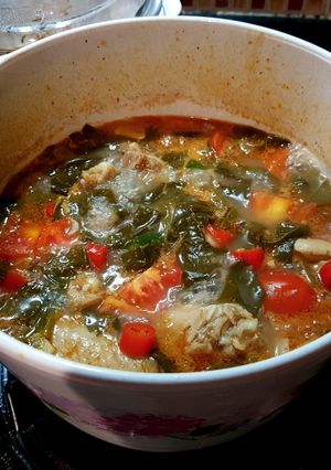 Foto resep Ayam daun ginseng bumbu segar