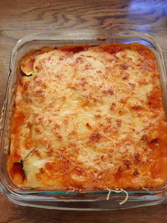 Una foto de Moussaka de calabacín