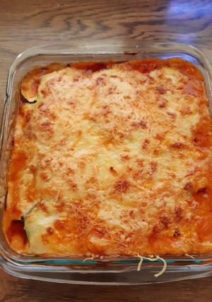 Una foto de Moussaka de calabacín