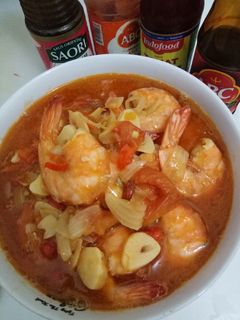 Foto resep Udang pedes asem manis saus tiram