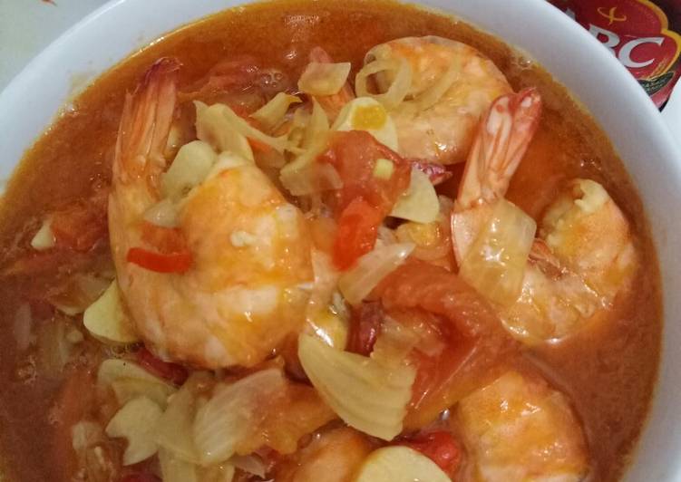 Resep Udang pedes asem manis saus tiram yang Menggugah Selera
