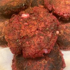 A picture of Vegetarian Friendly: Beetroot Feta Patties.