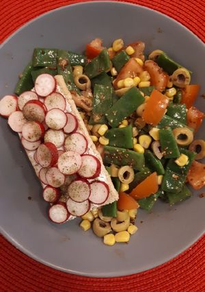 Une photo de Salade d'haricots plats