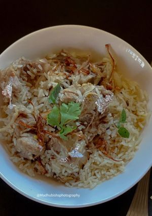 A picture of Mutton Yakhni Pulao.