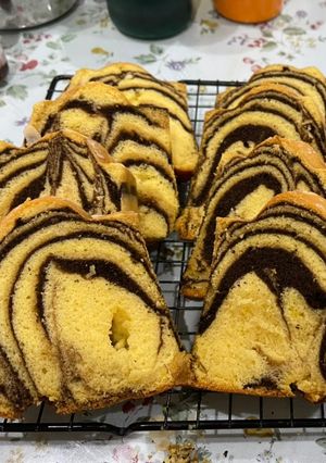 Foto resep Marmer cake / bolu macan putih telur