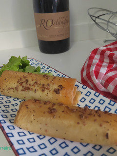 Una foto de Rollitos filo de salmón en airfryer