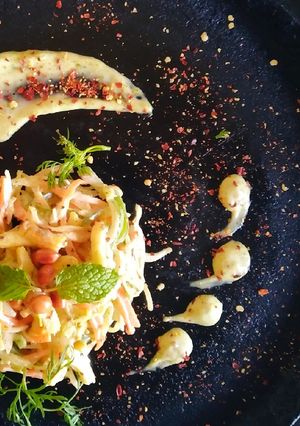 A picture of Peanut paneer salad.