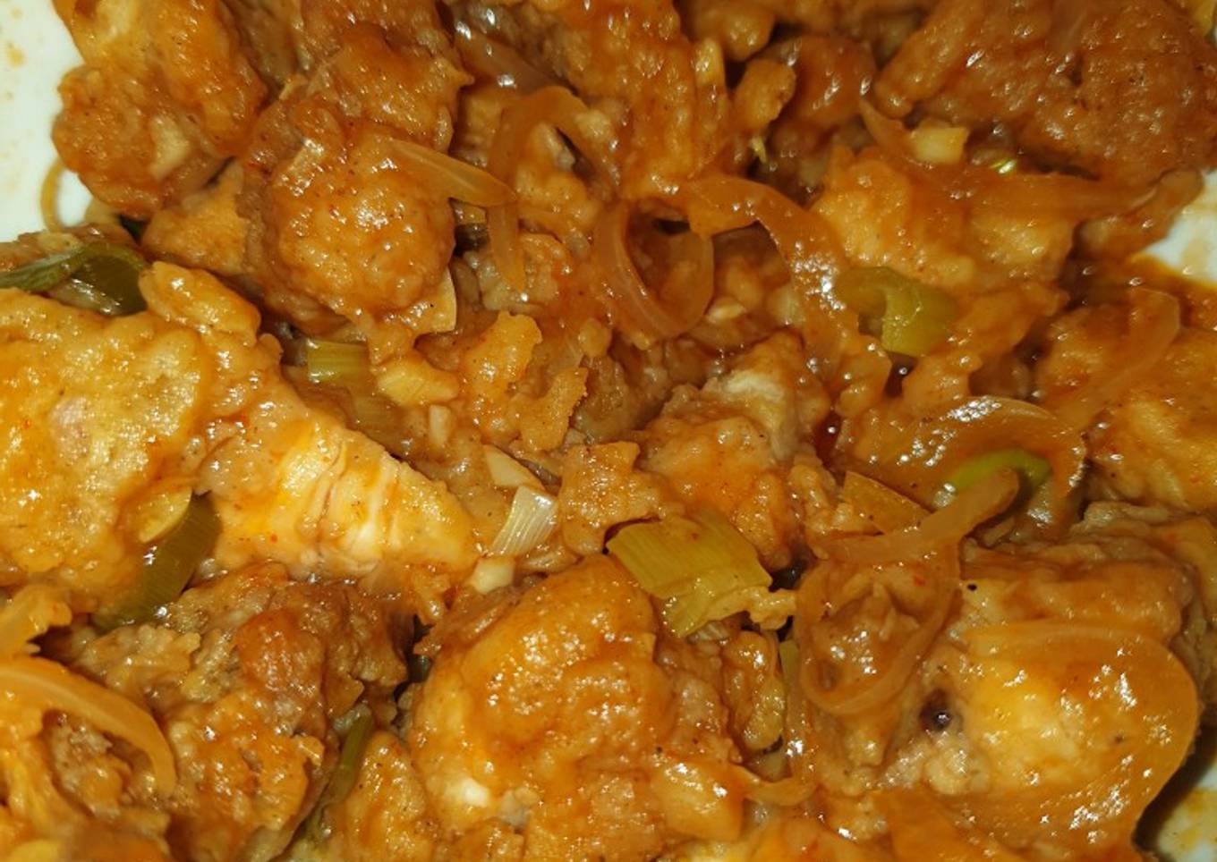 Ayam goreng tepung saus tiram