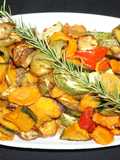 Roasted vegetables with fresh herbs
