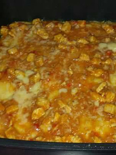 Una foto de Lasagna de espinaca, jamón y queso