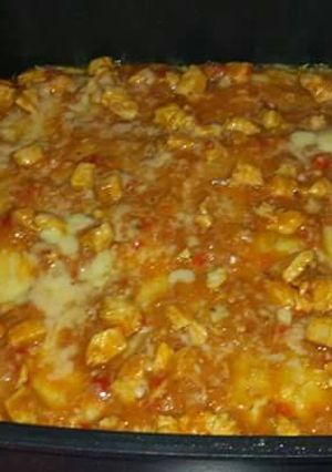 Una foto de Lasagna de espinaca, jamón y queso